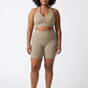 Conjunto Texturizado Bege Top e Short
