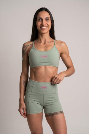 conjunto short verde olive