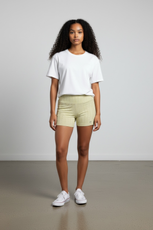 Shorts texturizado abacate